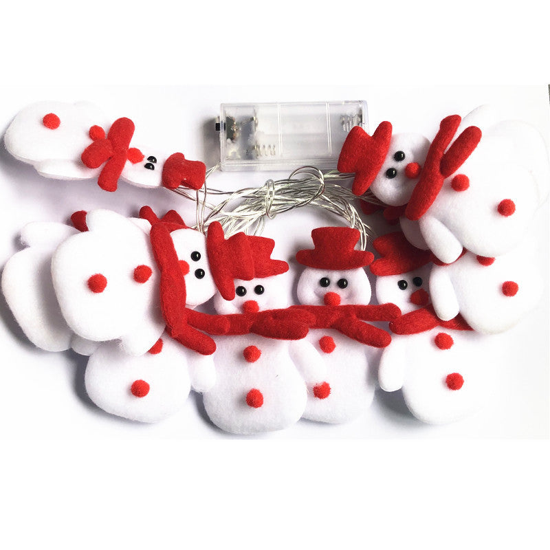 Christmas Plush Snowman Light String Christmas Tree Pendant LED Holiday Party Decoration Lantern