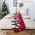 Cotton and linen embroidery Christmas table runner