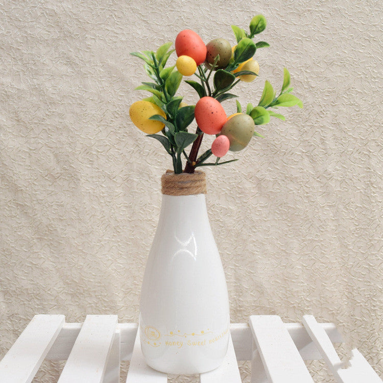 Easter Egg Tree Decorations Simulation Leaf Creative Branch String Home Ornament