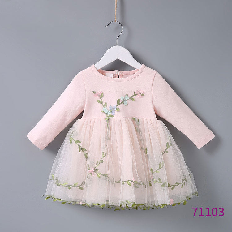 New Children's Dresses For Children Are On The Market, Cute Girls Long-sleeved Princess Dresses