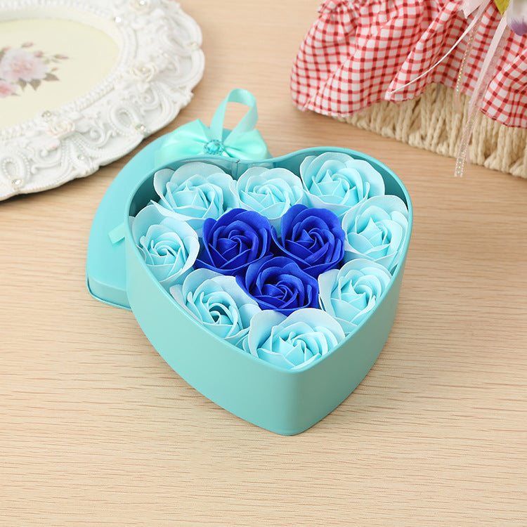 Christmas Event Customized Gift Box Wedding Small Gift 11 Rose Soap Flower Love Iron Box