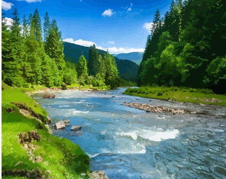 Digital Oil Painting Landscape Canvas Art