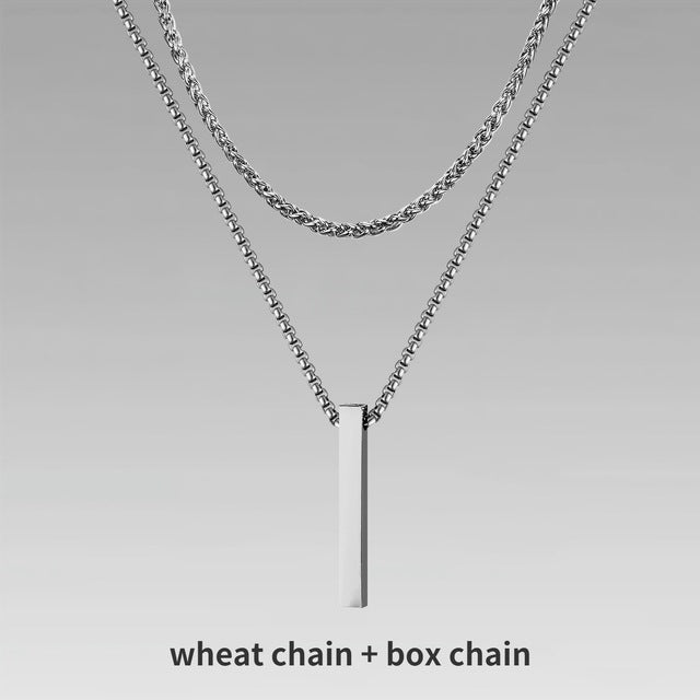 Men's Gift Chain Crystal Necklace