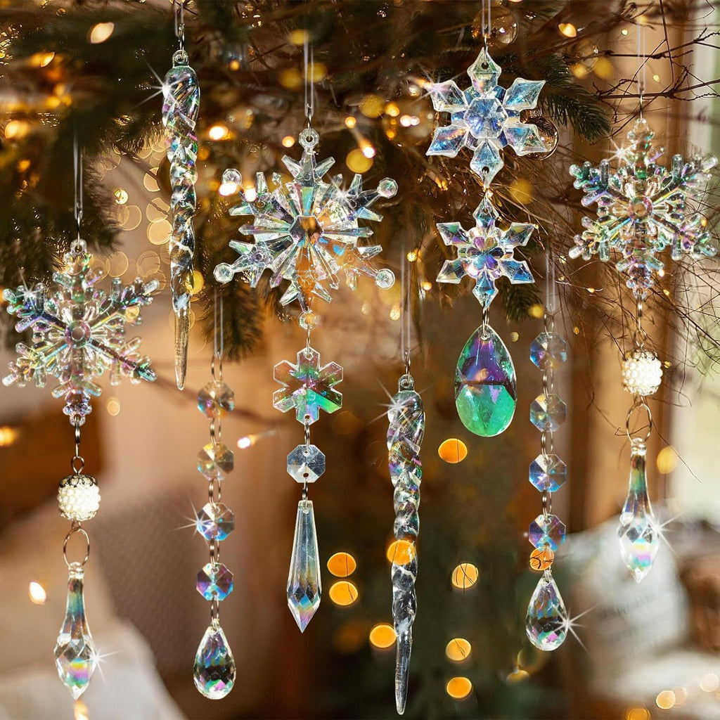 18-piece Christmas Tree Decorative Crystal Pendant