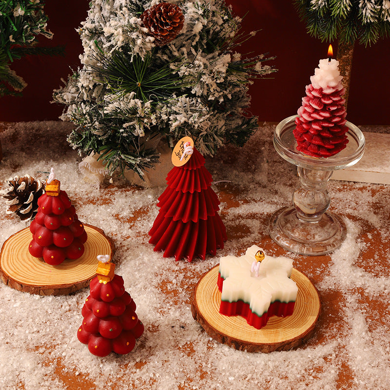 Christmas Wine Red Aromatherapy Candle Atmosphere Decoration