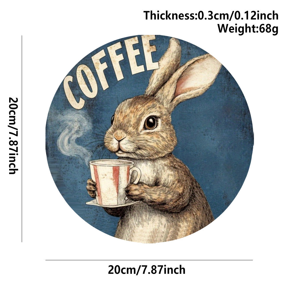 Easter Theme Party Decoration Rabbit Wooden Hang Tag
