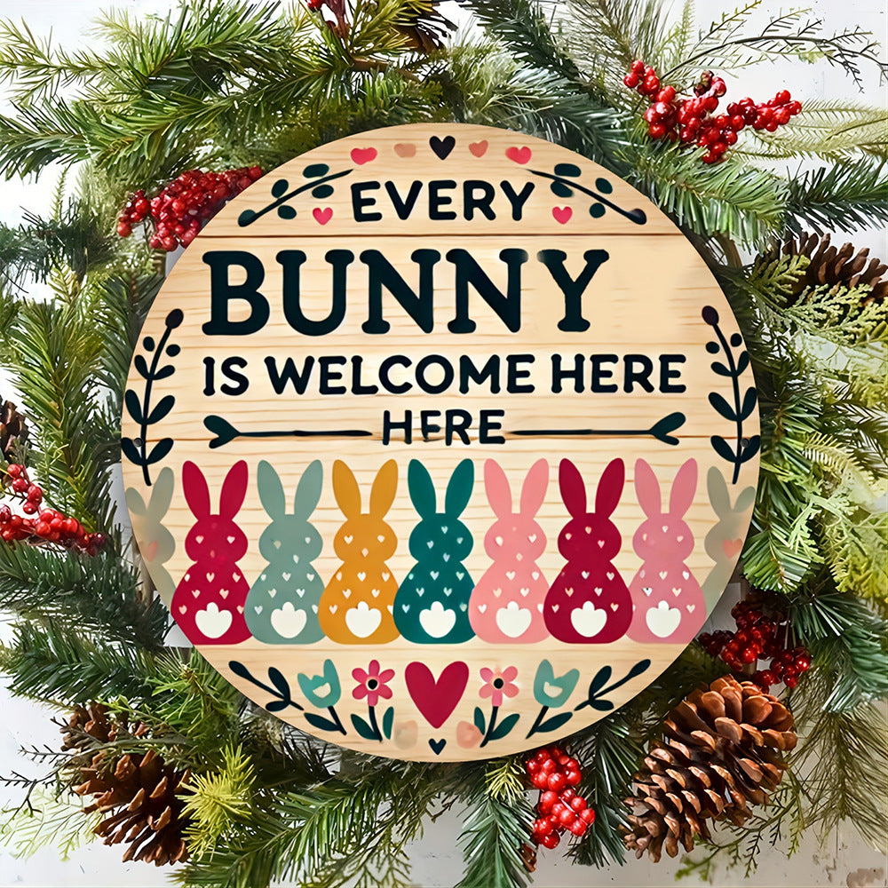 Easter Theme Party Decoration Rabbit Wooden Hang Tag