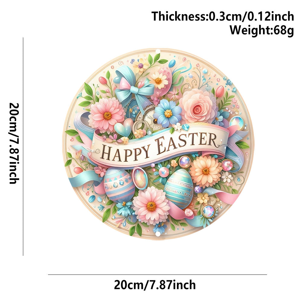 Easter Theme Party Decoration Rabbit Wooden Hang Tag