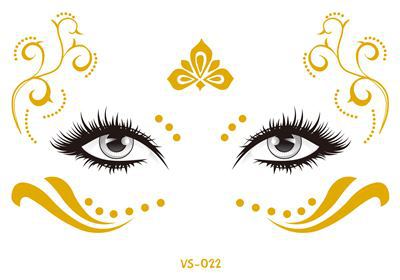 Hot Sale In Europe And America Electronic Music Festival Face Pasters Waterproof Bronzing Face Tattoo Sticker Masquerade Party Freckles Sticker