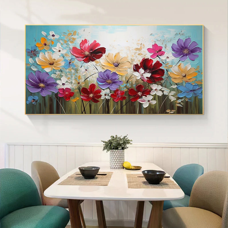 Handmade Oil Painting Canvas Wall Art Decoration Colorful Beautiful Gosang Flowers For Home Decor Rolled Frameless Unstretched Painting