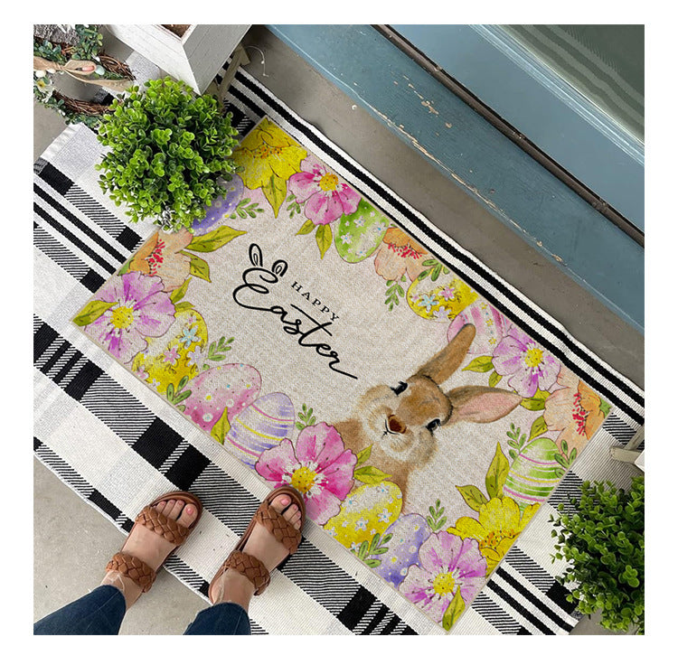 Easter Bunny Floor Mat European And American Flower Decoration