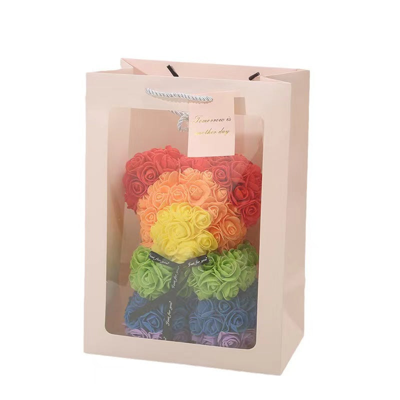 Transparent Hand Flowers Gift Bag