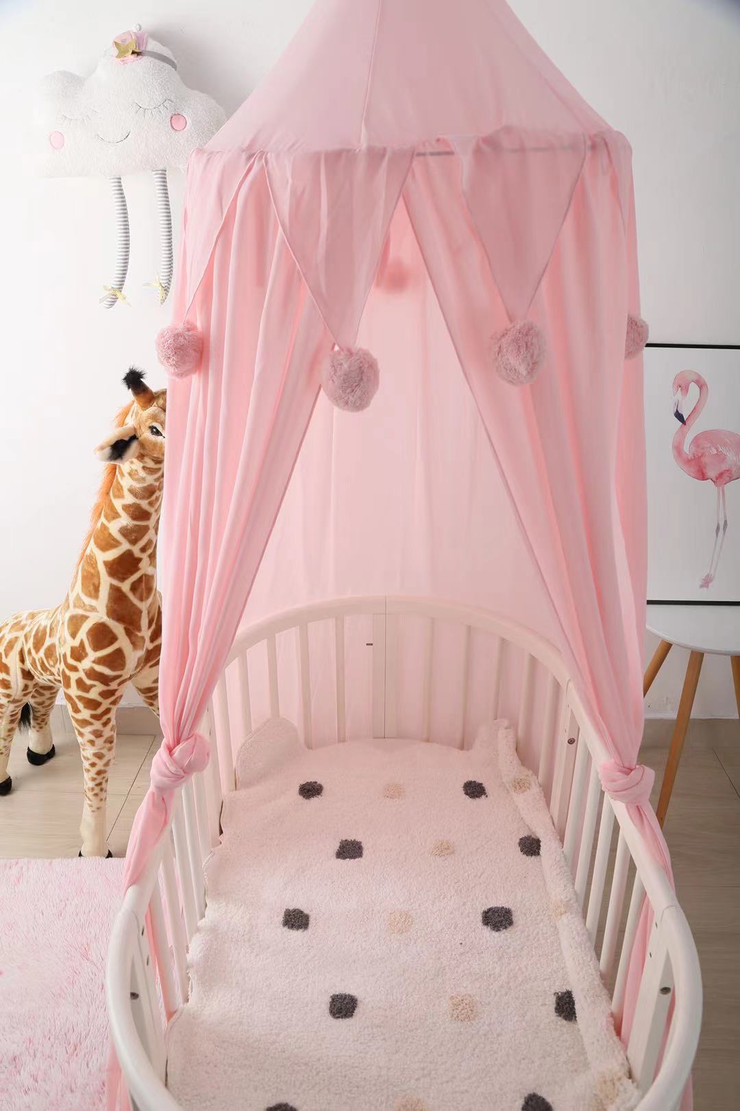 Children's Home Wool Ball Summer Crib Mosquito Net