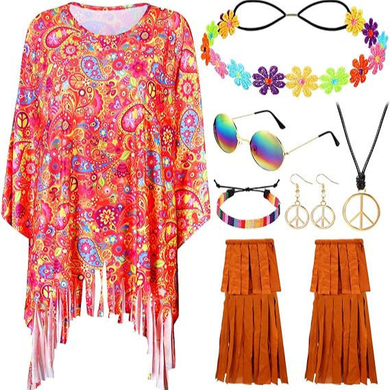 Tie Dye Cloak Party Clothing Suit