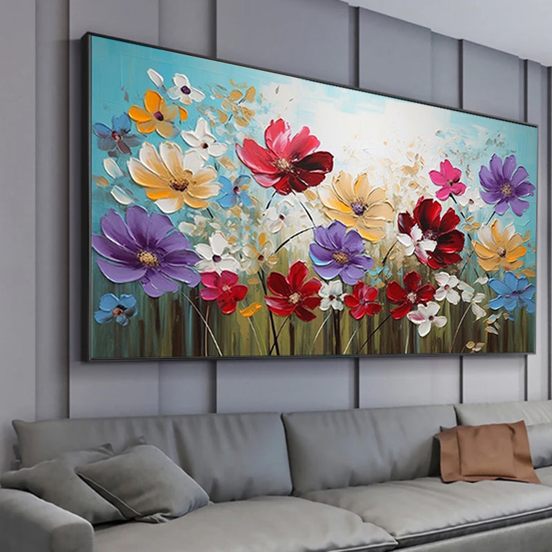 Handmade Oil Painting Canvas Wall Art Decoration Colorful Beautiful Gosang Flowers For Home Decor Rolled Frameless Unstretched Painting