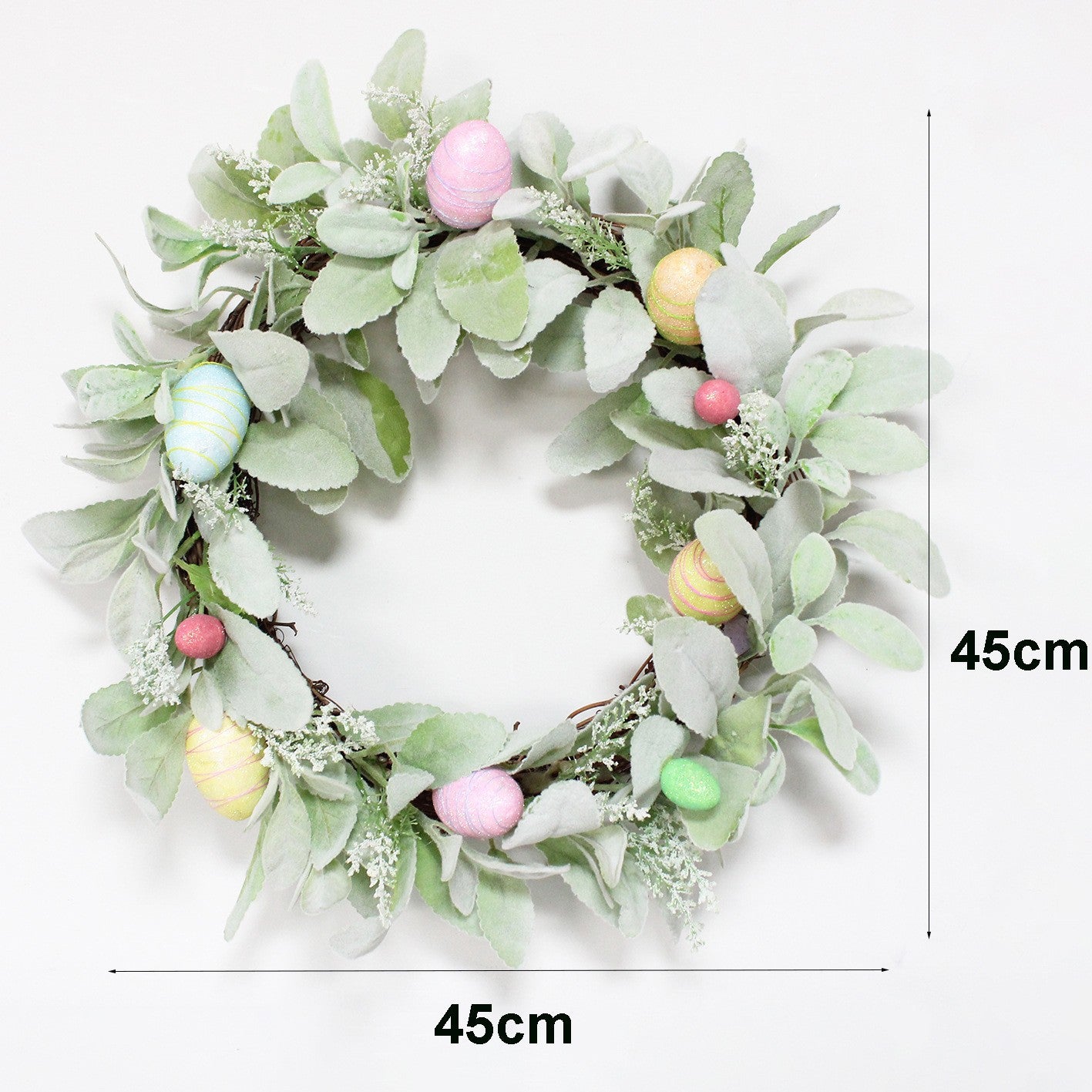 Easter Carrot Wreath Rustic Bow Cloth Wreath Garland With Green Leaves For Front Door Decoration