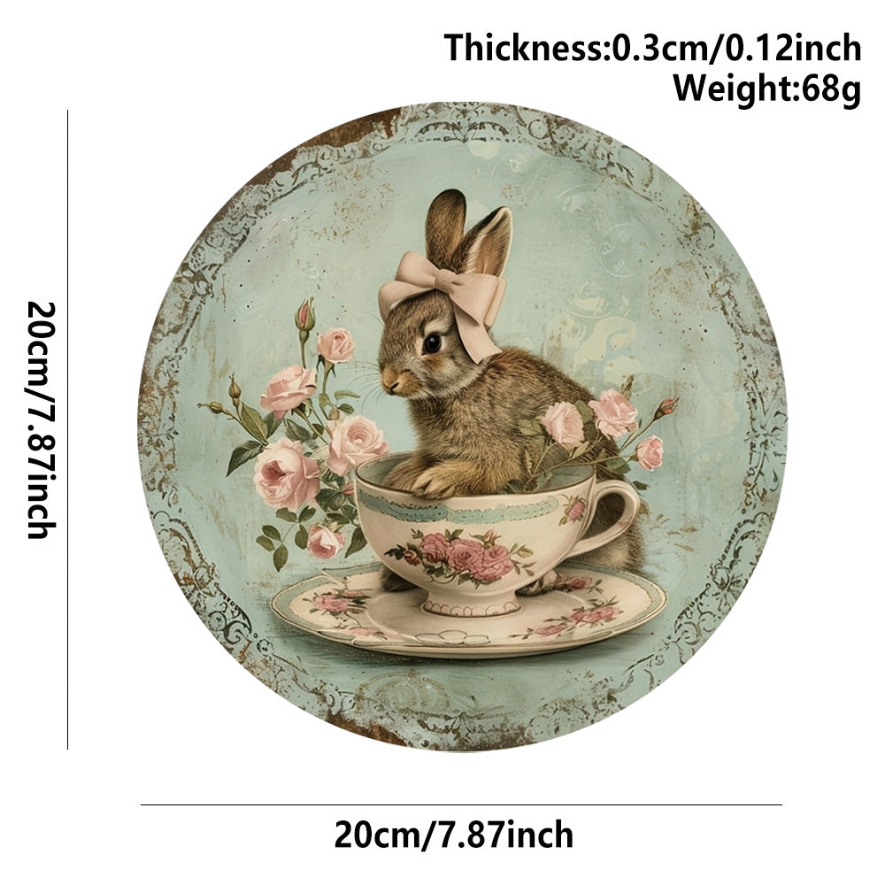 Easter Theme Party Decoration Rabbit Wooden Hang Tag