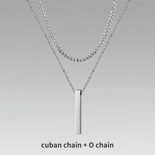 Men's Gift Chain Crystal Necklace