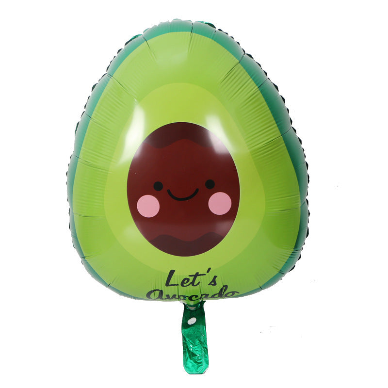 Food Festival Party Decoration Mexican Cake Avocado Aluminum Film Balloon
