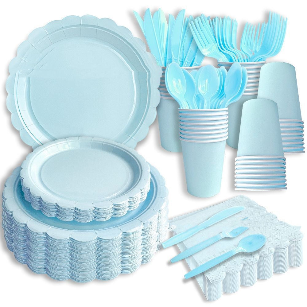 Party Tableware With Lace Accents Birthday Party Disposable Dinnerware Set