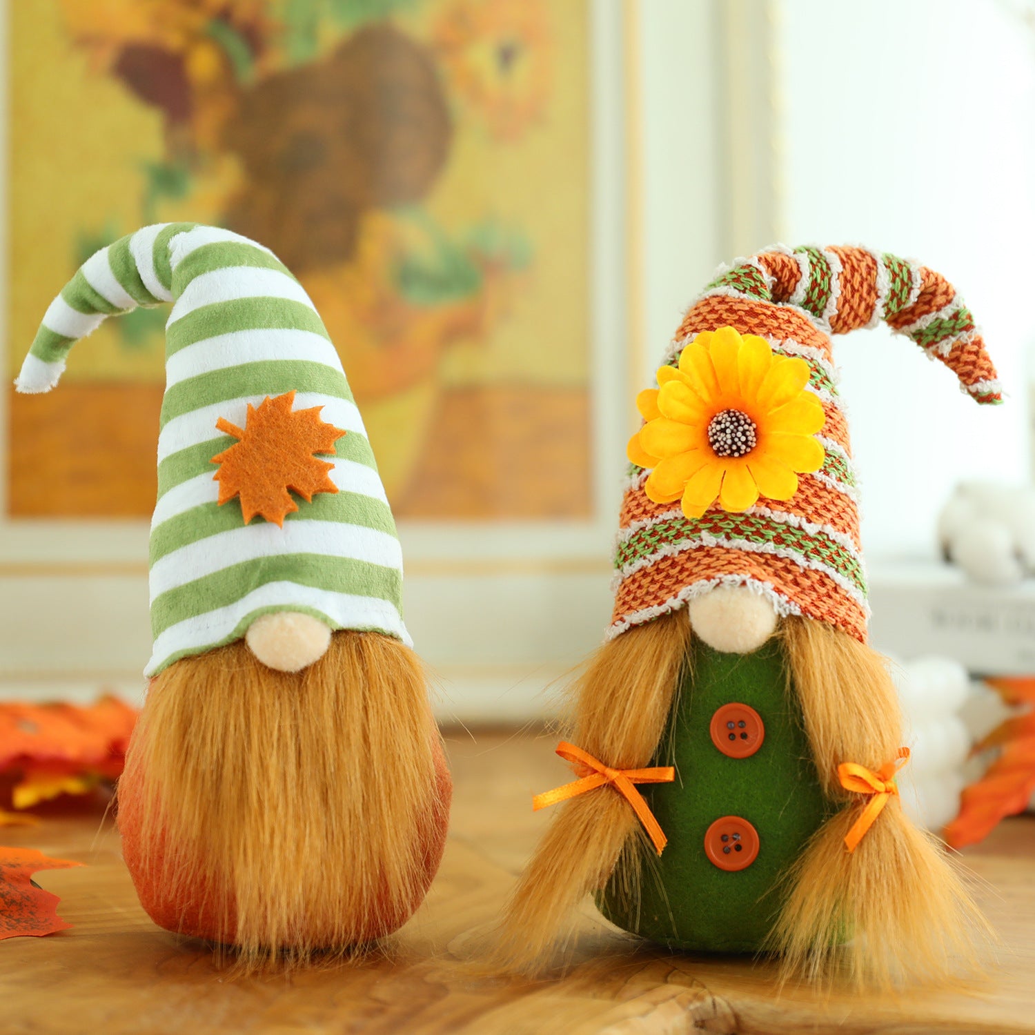 Harvest Festival Orange Gnome Field Decoration