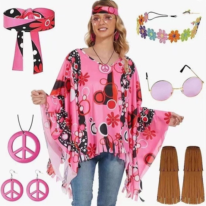 Tie Dye Cloak Party Clothing Suit