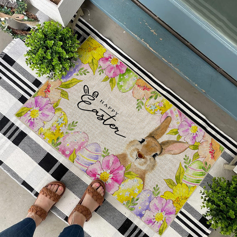 Easter Bunny Floor Mat European And American Flower Decoration