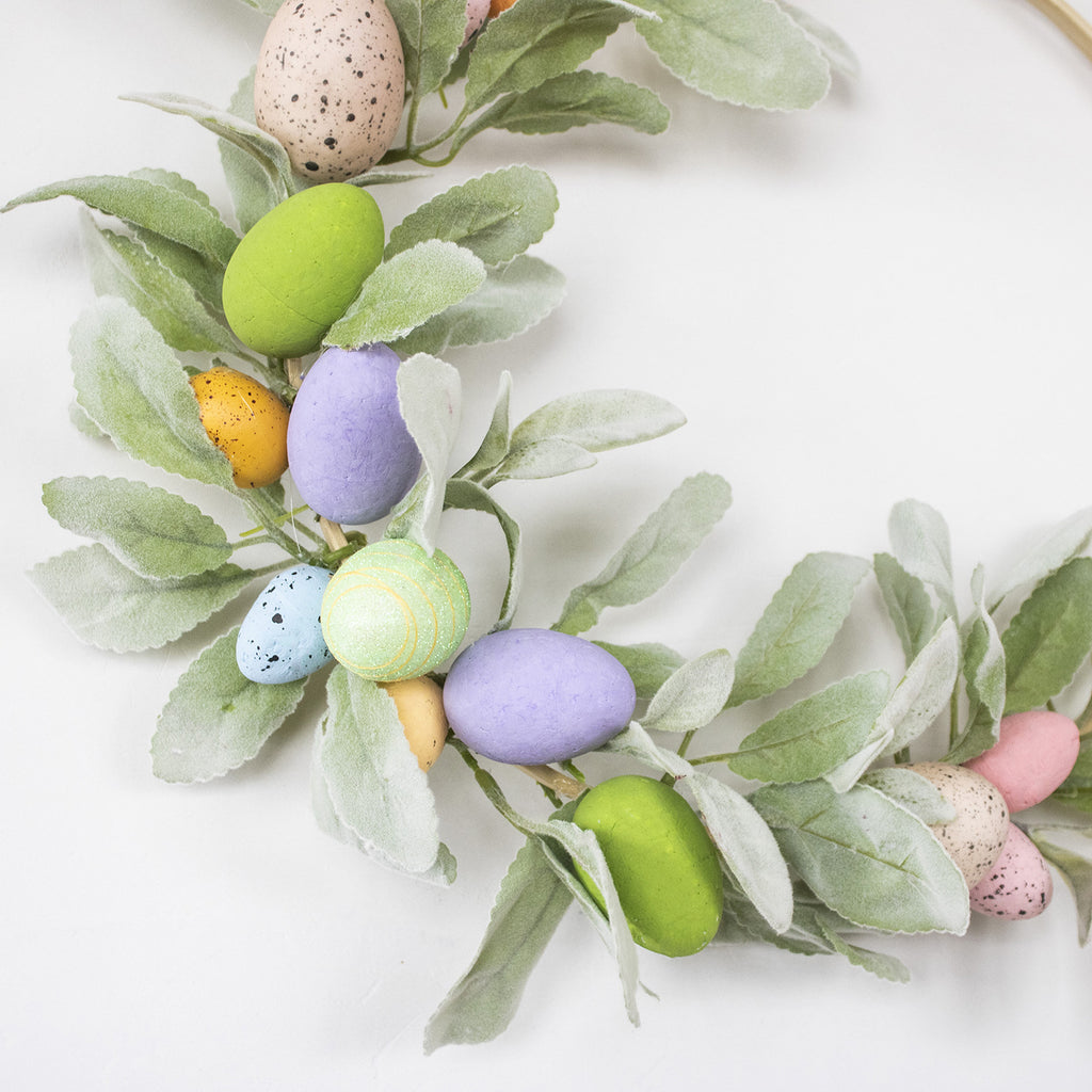 Easter Carrot Wreath Rustic Bow Cloth Wreath Garland With Green Leaves For Front Door Decoration