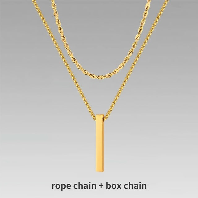 Men's Gift Chain Crystal Necklace
