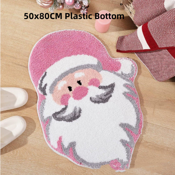 Christmas Atmosphere Cashmere Irregular Shape Hallway Mat