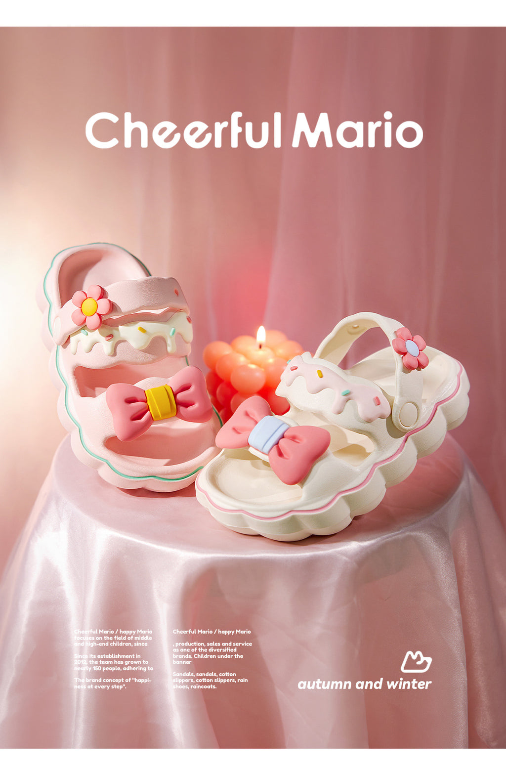 Cheerful Mario Children's Women's Summer Children Non-slip Parent-child Princess Sandals
