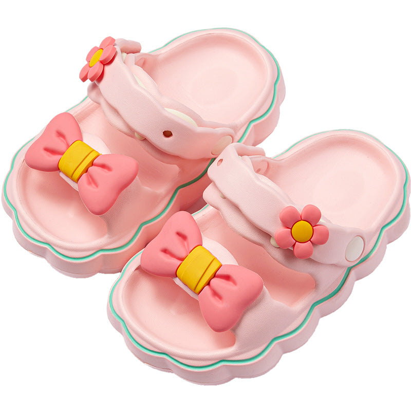 Cheerful Mario Children's Women's Summer Children Non-slip Parent-child Princess Sandals