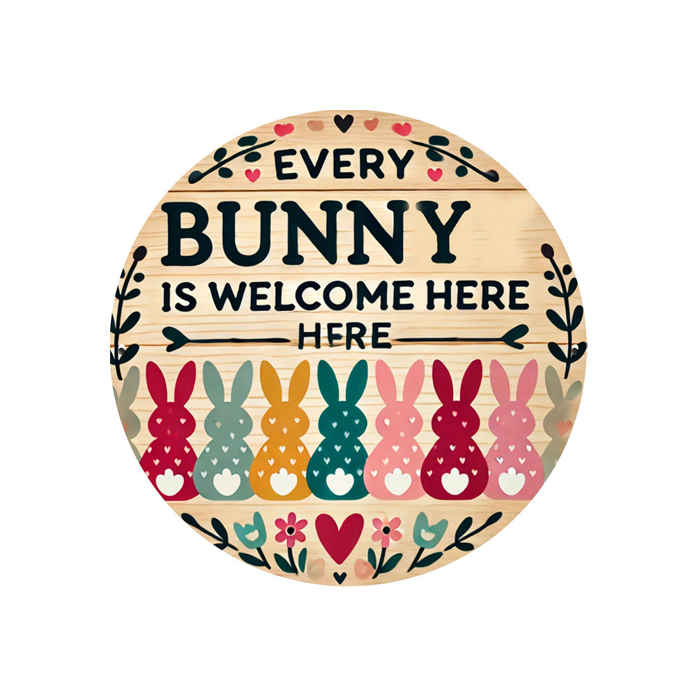 Easter Theme Party Decoration Rabbit Wooden Hang Tag