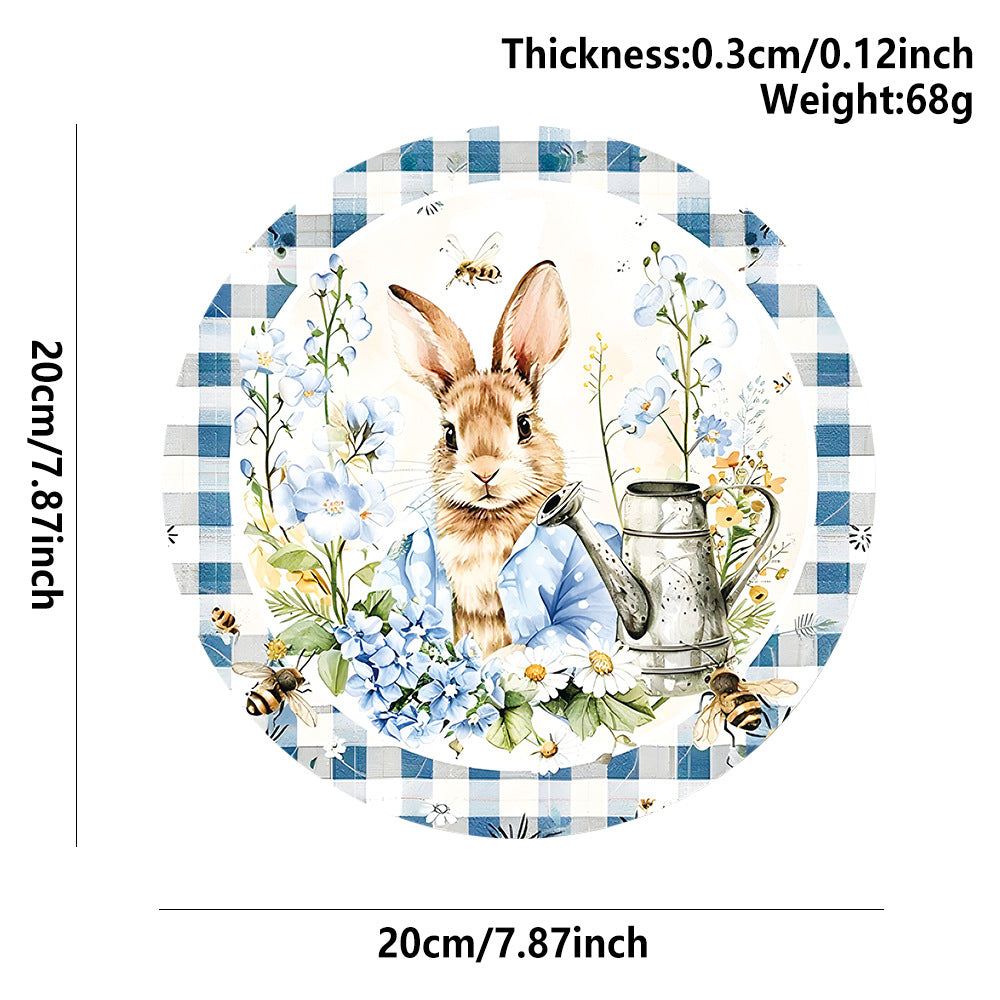 Easter Theme Party Decoration Rabbit Wooden Hang Tag