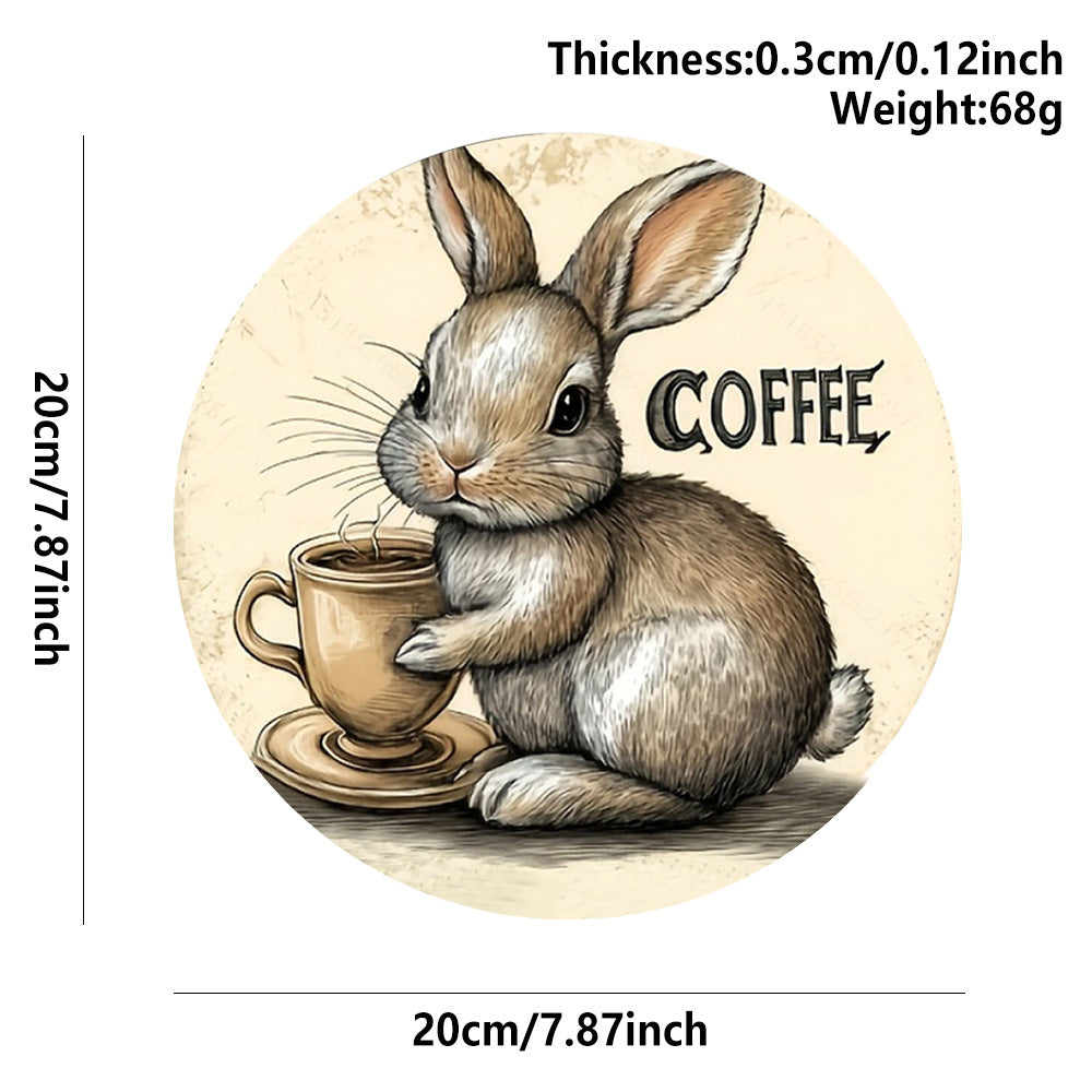 Easter Theme Party Decoration Rabbit Wooden Hang Tag