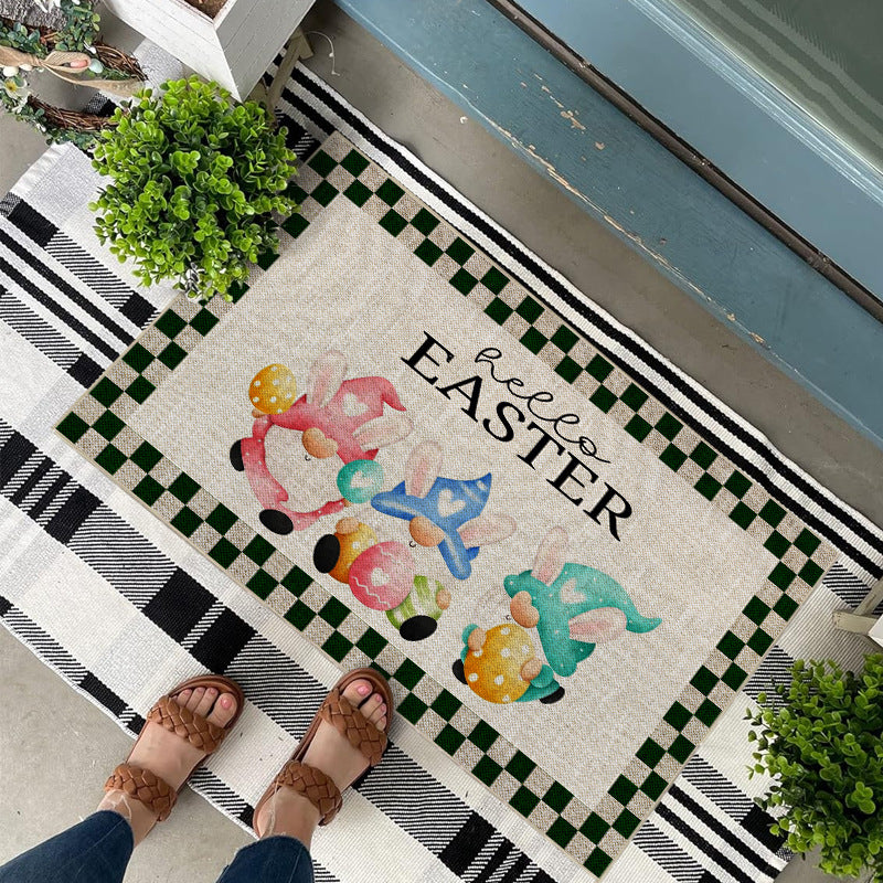 Easter Bunny Floor Mat European And American Flower Decoration