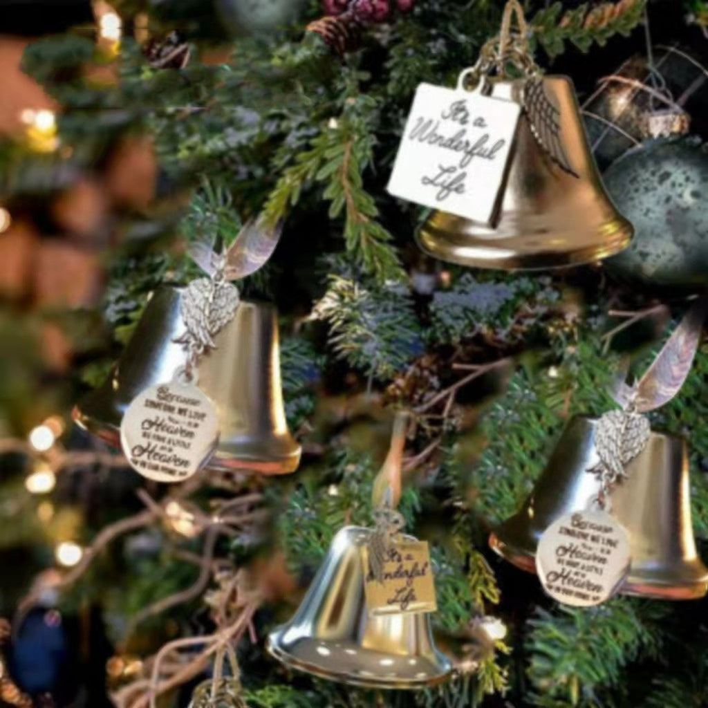 Pendentif métallique Souvenir Clochettes Campanule de Noël Ailes