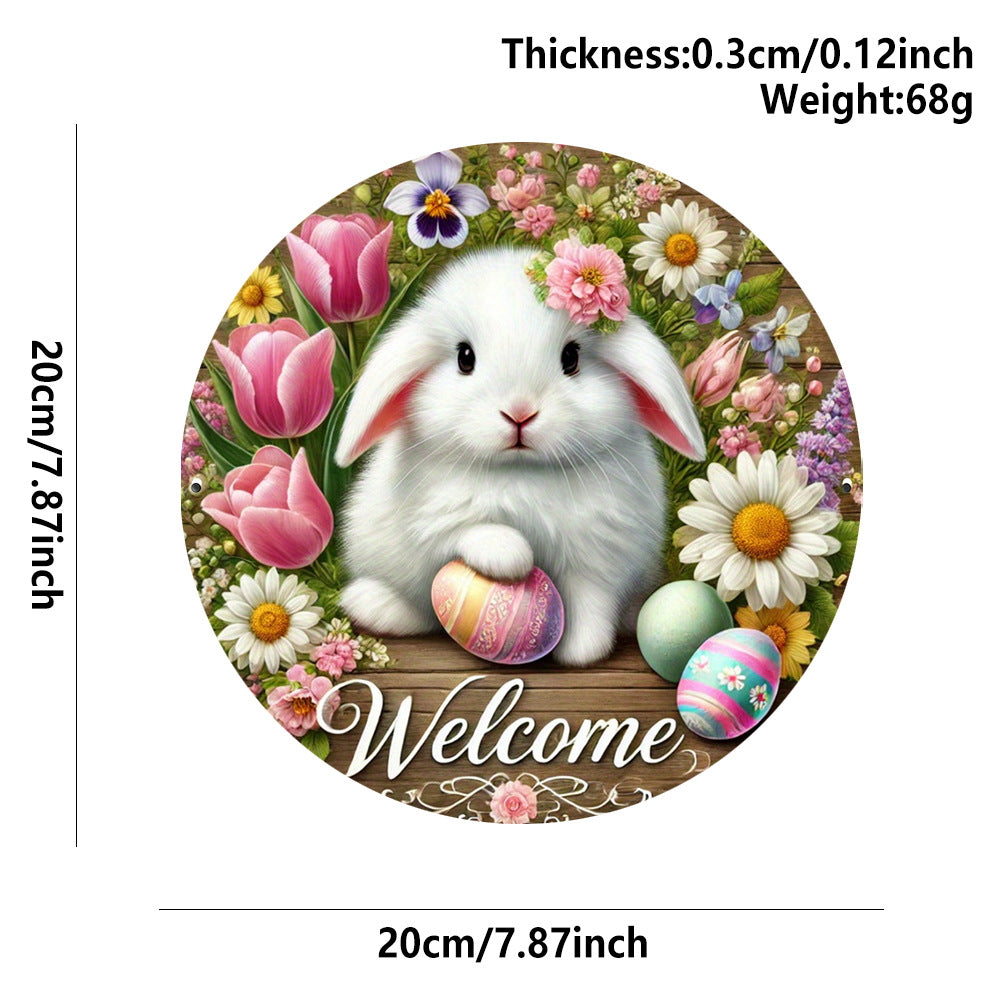 Easter Theme Party Decoration Rabbit Wooden Hang Tag
