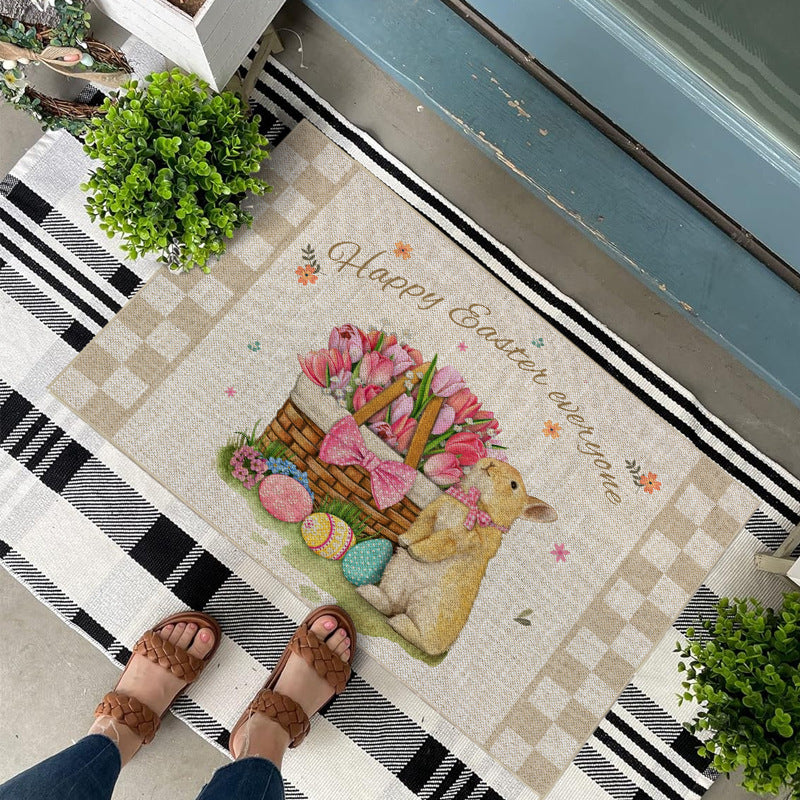 Easter Bunny Floor Mat European And American Flower Decoration