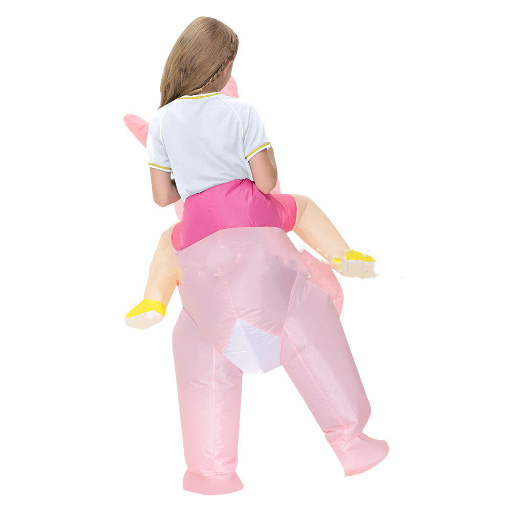 Easter Inflatable Riding Little White Rabbit