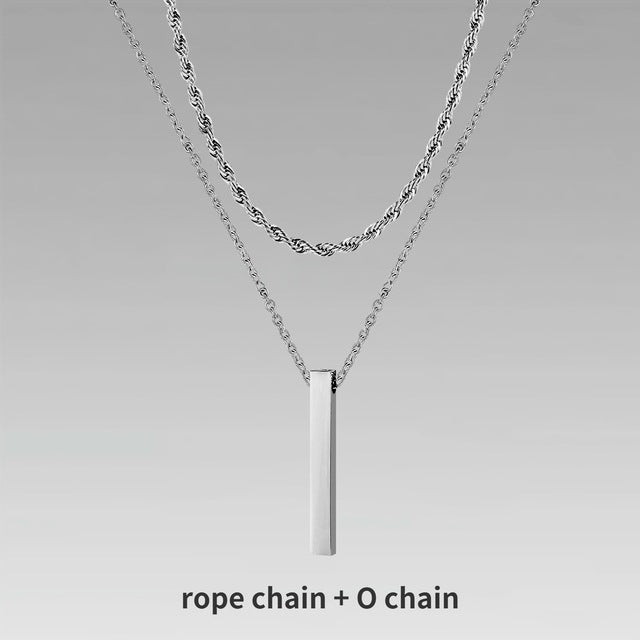 Men's Gift Chain Crystal Necklace