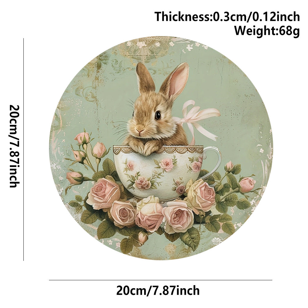 Easter Theme Party Decoration Rabbit Wooden Hang Tag