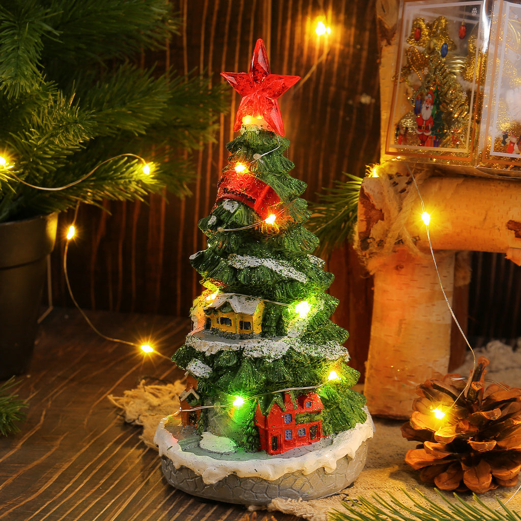 Christmas Glowing Christmas Tree Music Box Room Ornament
