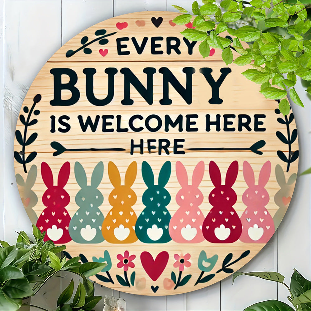 Easter Theme Party Decoration Rabbit Wooden Hang Tag