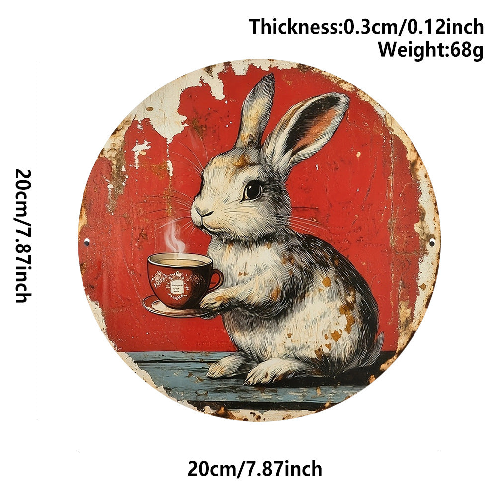 Easter Theme Party Decoration Rabbit Wooden Hang Tag