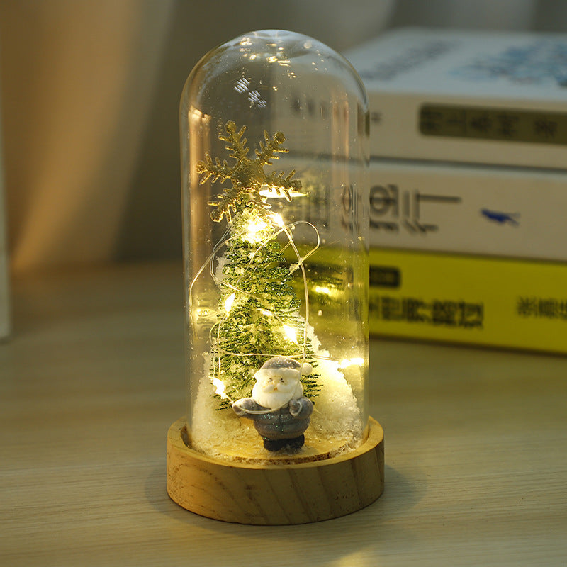 Christmas Small Night Lamp Mini Glass Cover
