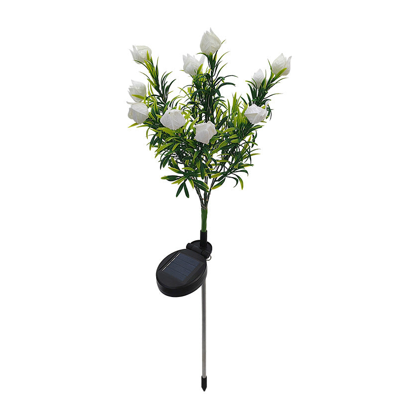 Solar Gardenia Simulation Festive Lantern LED Garden Decoration