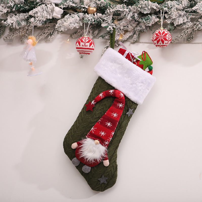 Christmas Children's Gift Bag Wool Knitted Socks