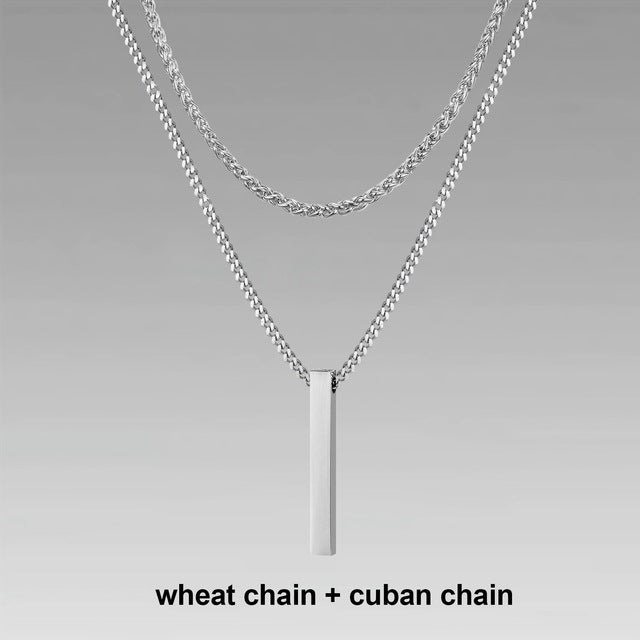 Men's Gift Chain Crystal Necklace
