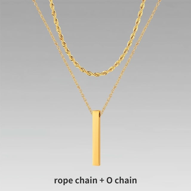 Men's Gift Chain Crystal Necklace